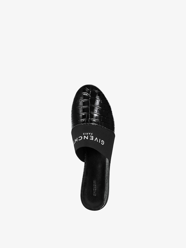 Givenchy Bedford flat mules in crocodile effect leather 2025