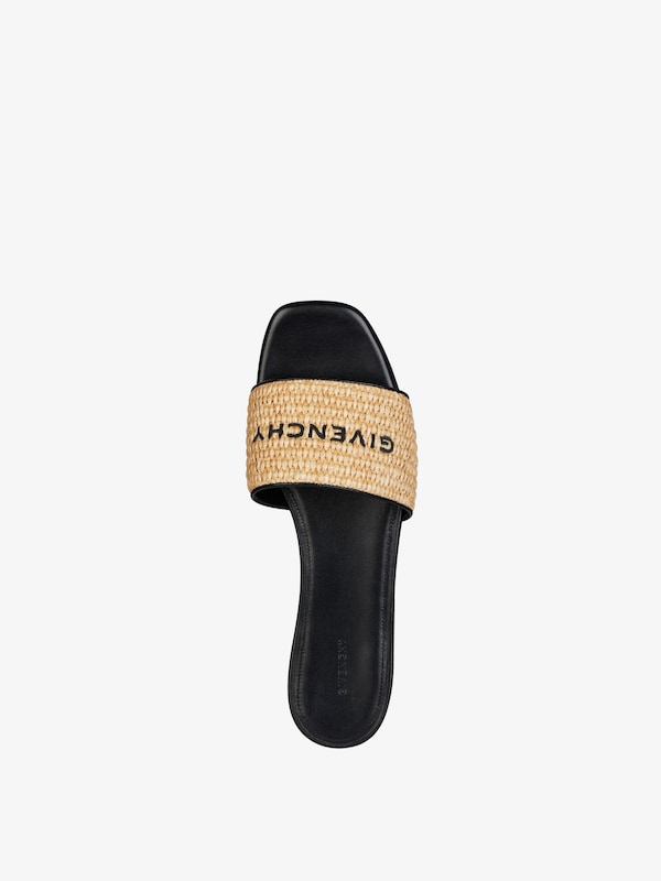 Givenchy 4G flat mules in raffia Gran oferta