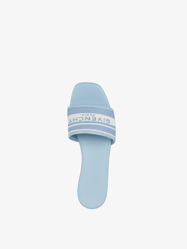 Givenchy 4G flat mules in denim with stripes Rebajas baratas