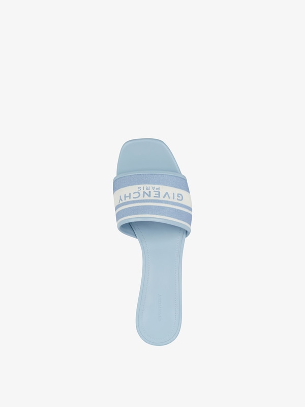Givenchy 4G heeled mules in denim with stripes Rebajas de fábrica