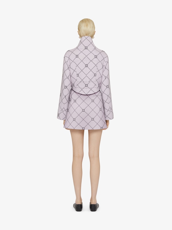 Givenchy Mini checked skirt in wool with monogram 72 Superdescuento