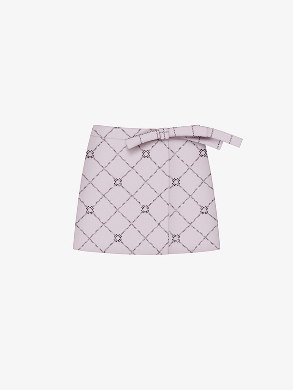 Givenchy Mini checked skirt in wool with monogram 72 Superdescuento