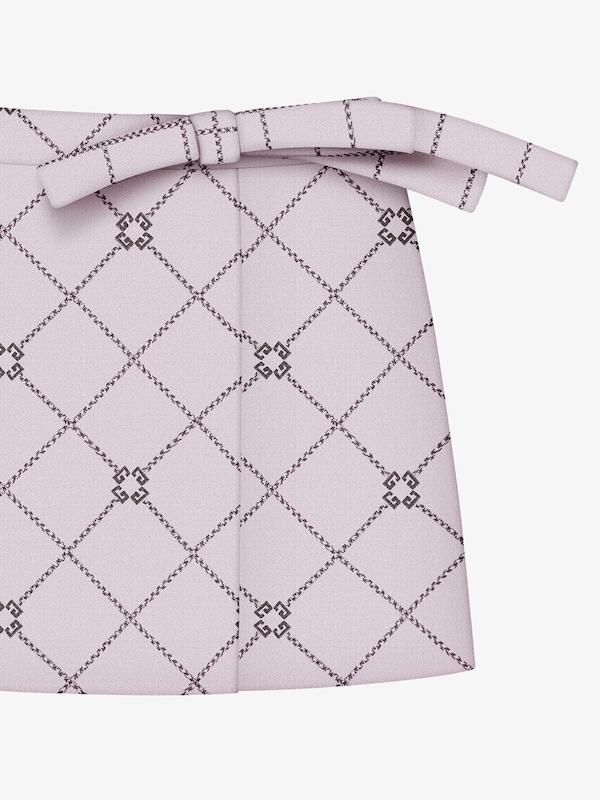 Givenchy Mini checked skirt in wool with monogram 72 Superdescuento