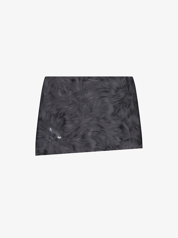 Givenchy Mini asymmetric skirt in cat jacquard Liquidación
