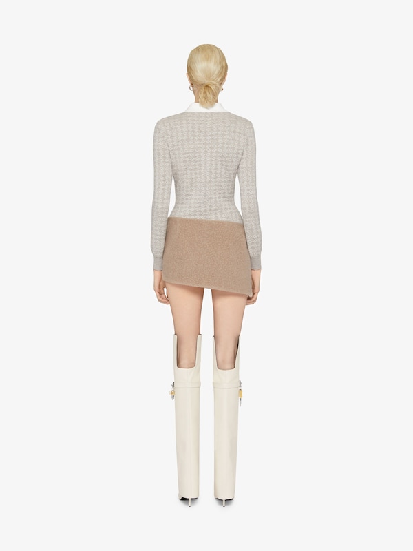 Givenchy Mini asymmetric skirt in alpaca bouclette wool Limitado a 3 días