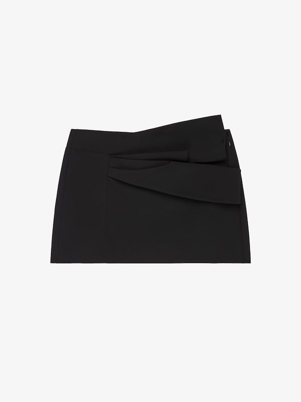 Givenchy Mini skirt in cotton blend with draped detail Precios de Black Friday