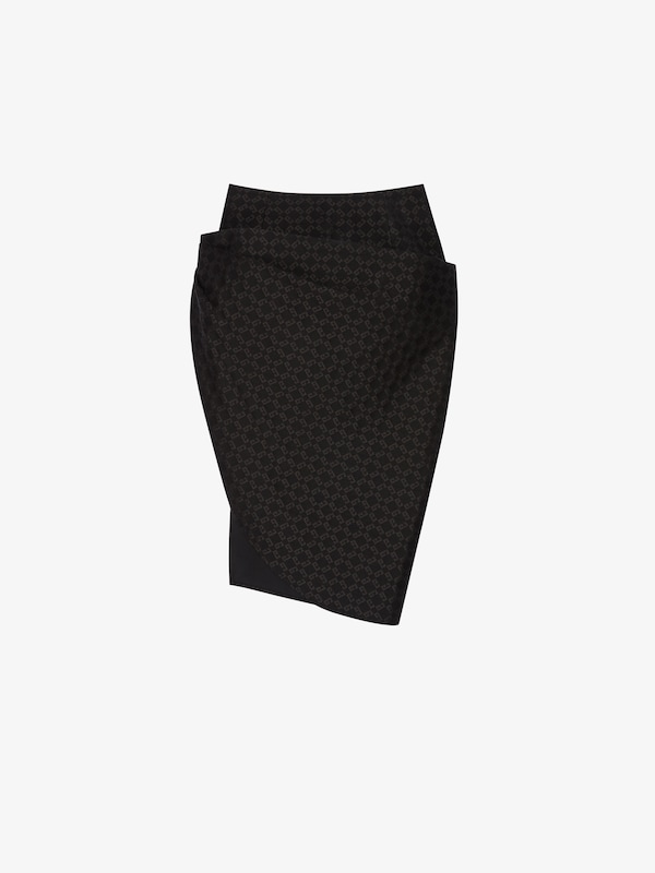 Givenchy Asymmetric draped skirt in monogram 72 jacquard En oferta
