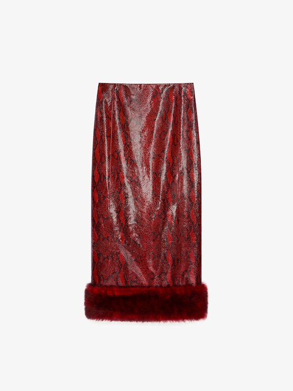 Givenchy Skirt in python print leather and fur Oferta exclusiva