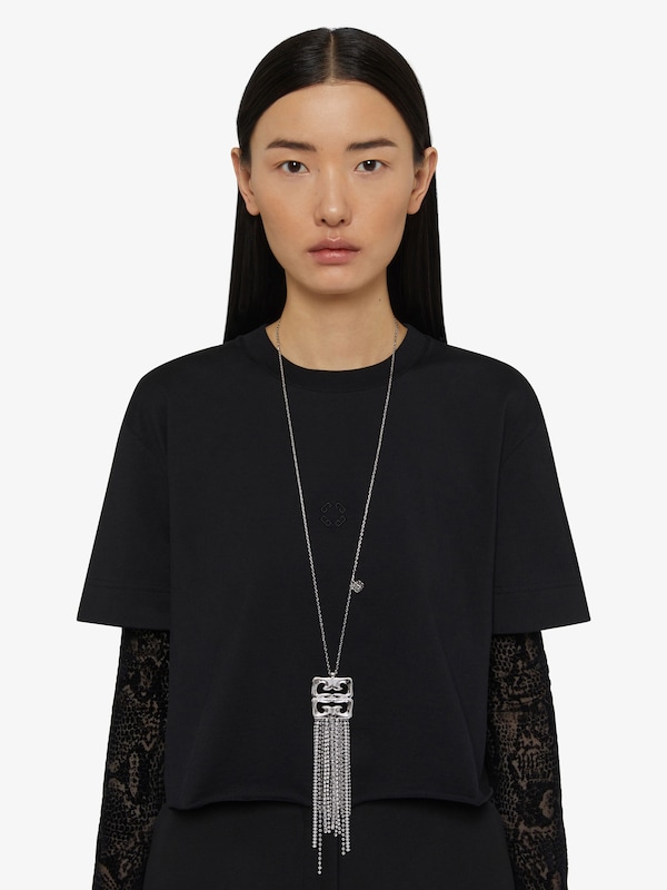 Givenchy 4G Liquid necklace in metal with crystals fringes Rebajas de fin de temporada
