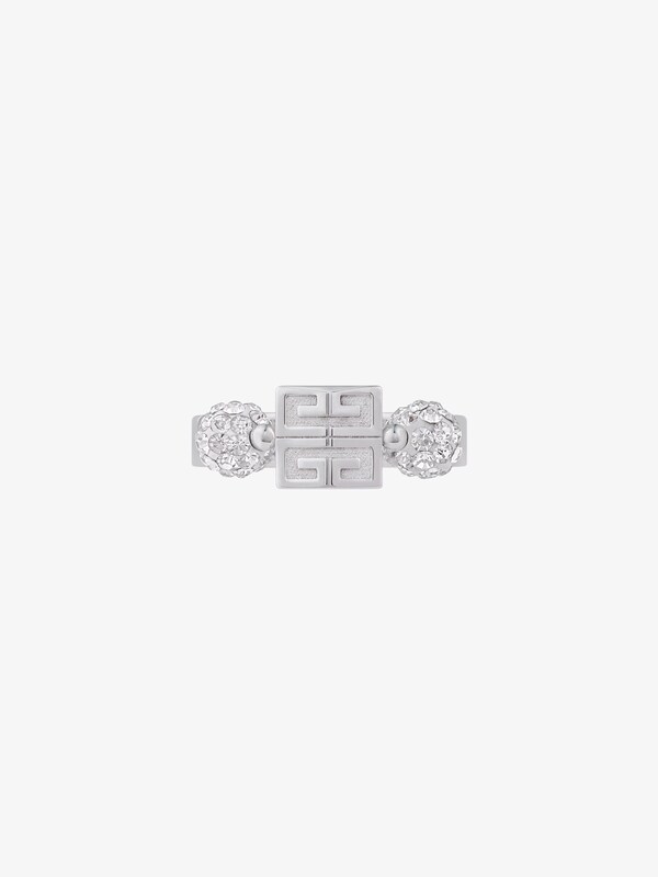 Givenchy 4G ring in metal with crystals Venta caliente