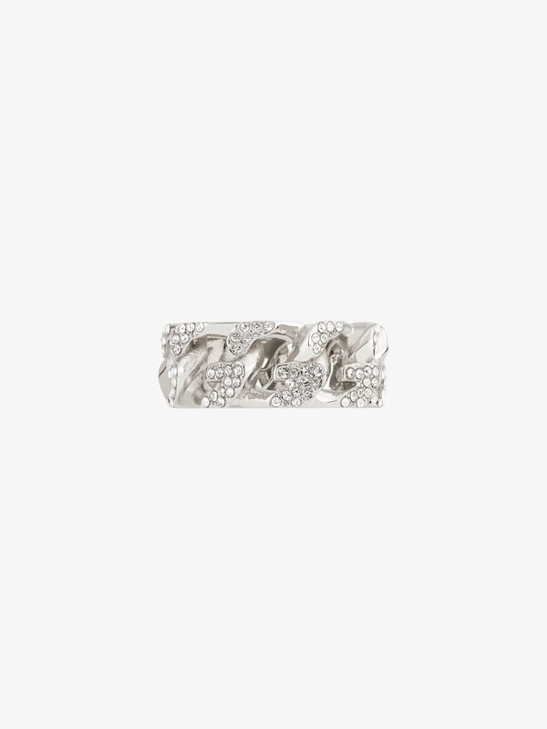 Givenchy G Chain ring in metal with crystals En oferta