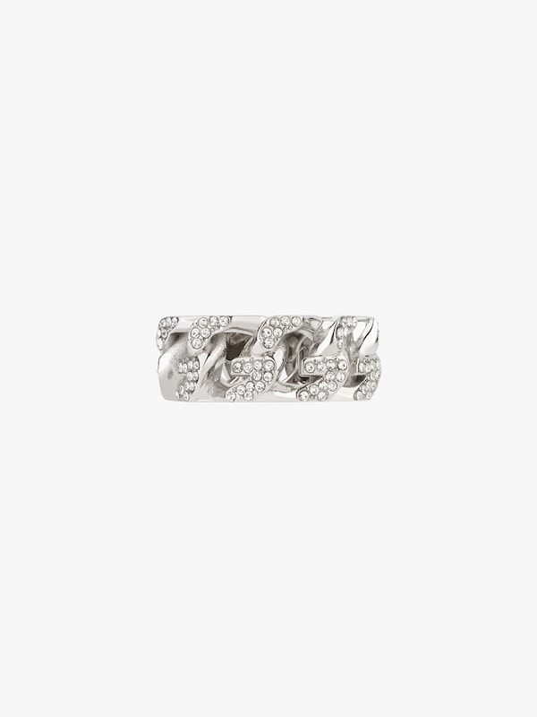 Givenchy G Chain ring in metal with crystals En oferta
