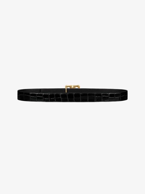 Givenchy 4G reversible belt in crocodile effect leather Rebajas online