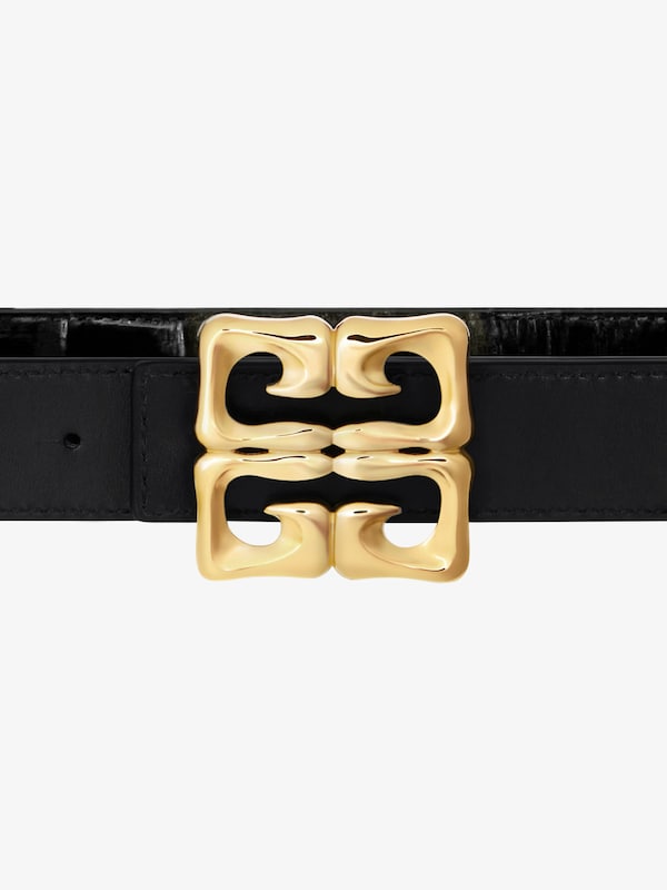 Givenchy 4G reversible belt in crocodile effect leather Rebajas online
