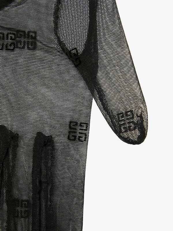 Givenchy Mini asymmetrical gloves in 4G tulle Promoción trimestral