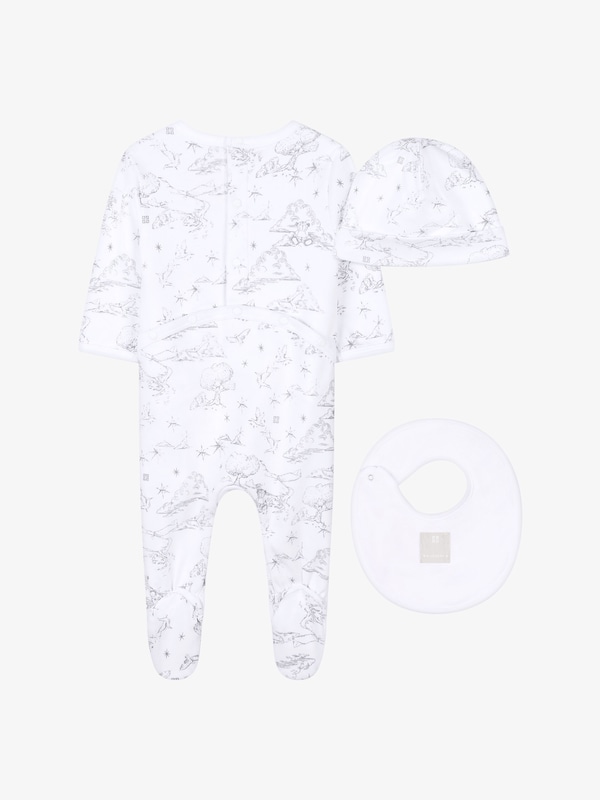 Givenchy Pyjamas bib and beanie in toile de Jouy gift set ÚLTIMAS EDICIONES