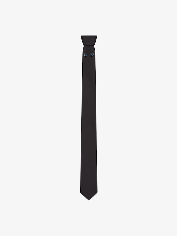 Givenchy Tie in embroidered silk with cat's eyes
