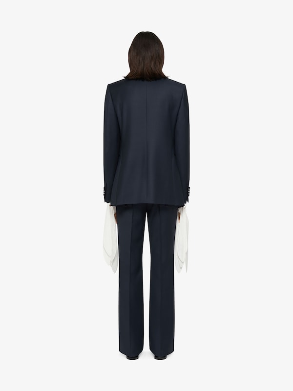 Givenchy Slim fit suit-jacket in wool with satin collar Oferta especial de fábrica
