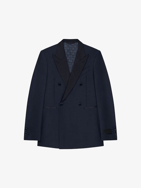 Givenchy Slim fit suit-jacket in wool with satin collar Oferta especial de fábrica