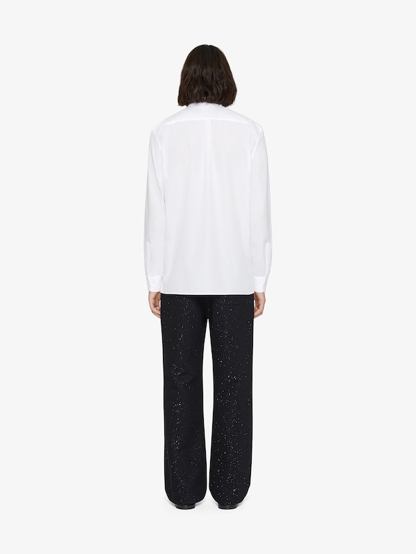 Givenchy Slim fit shirt in cotton and crystals with plastron Promoción trimestral