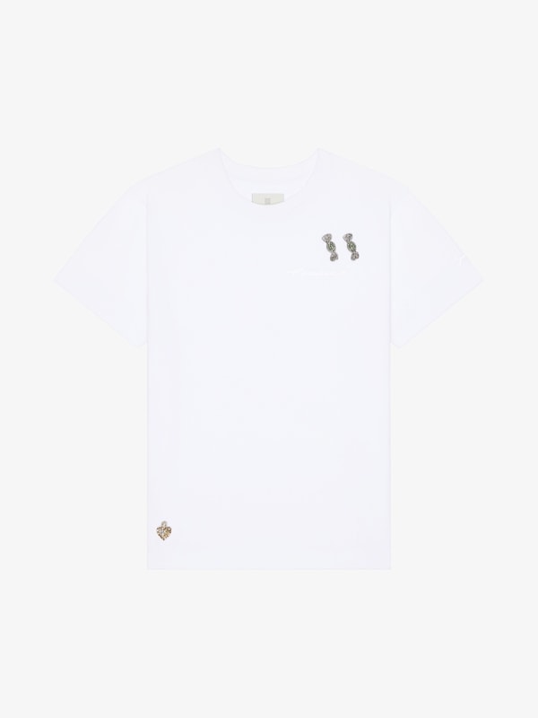 Givenchy T-shirt in cotton with patches Grandes descuentos