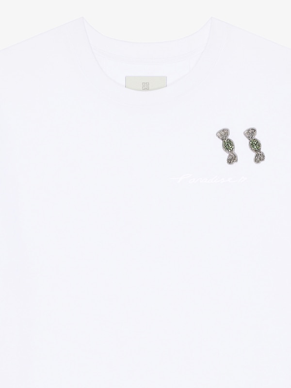 Givenchy T-shirt in cotton with patches Grandes descuentos