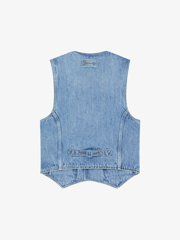 Givenchy Waistcoat in denim with 4G jewel buttons Tienda de fábrica