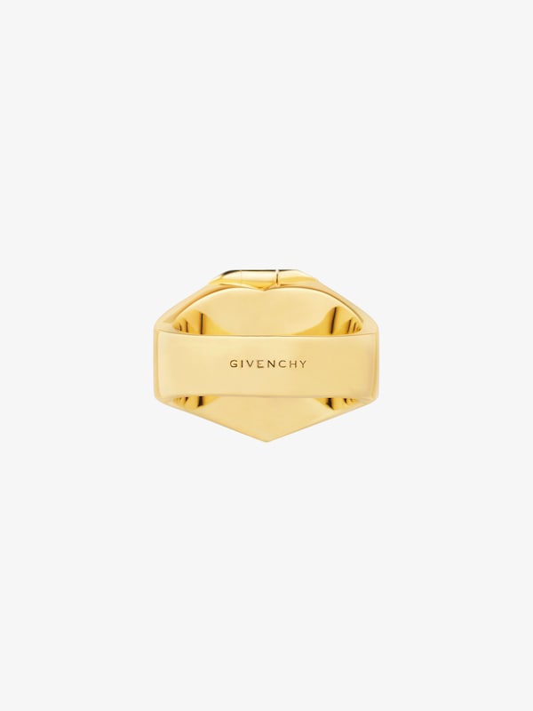 Givenchy Heart mirror signet ring in metal Última moda