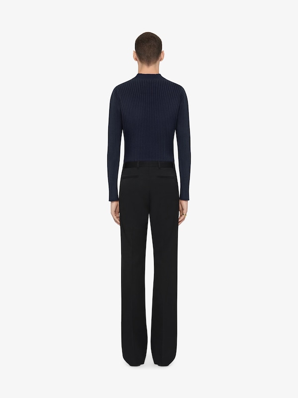 Givenchy Slim fit sweater in cashmere with laces Descuento por venta flash