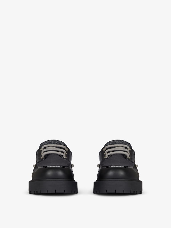 Givenchy Storm boat shoes in leather suede monogram 72 denim Ofertas especiales
