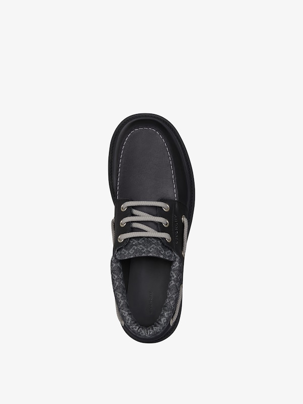 Givenchy Storm boat shoes in leather suede monogram 72 denim Ofertas especiales