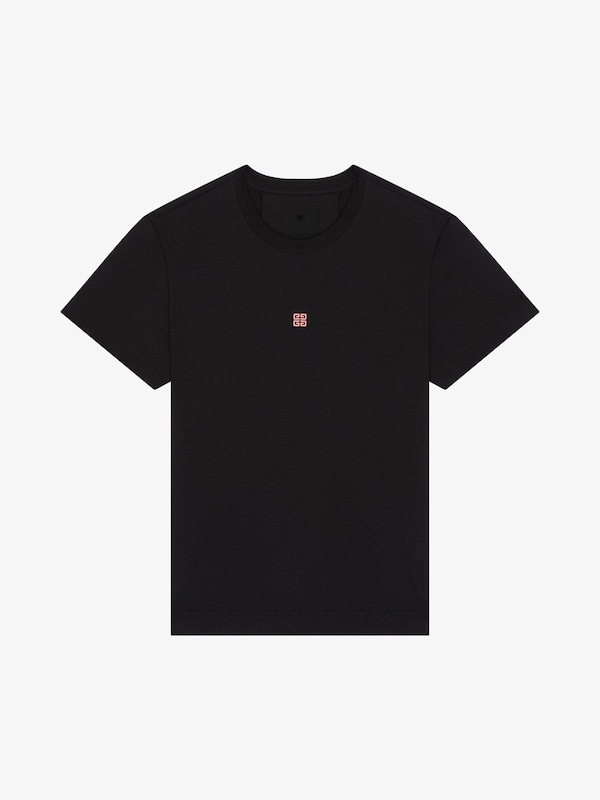 Givenchy Slim fit t-shirt in cotton with 4G embroidery Precio ultrabajo