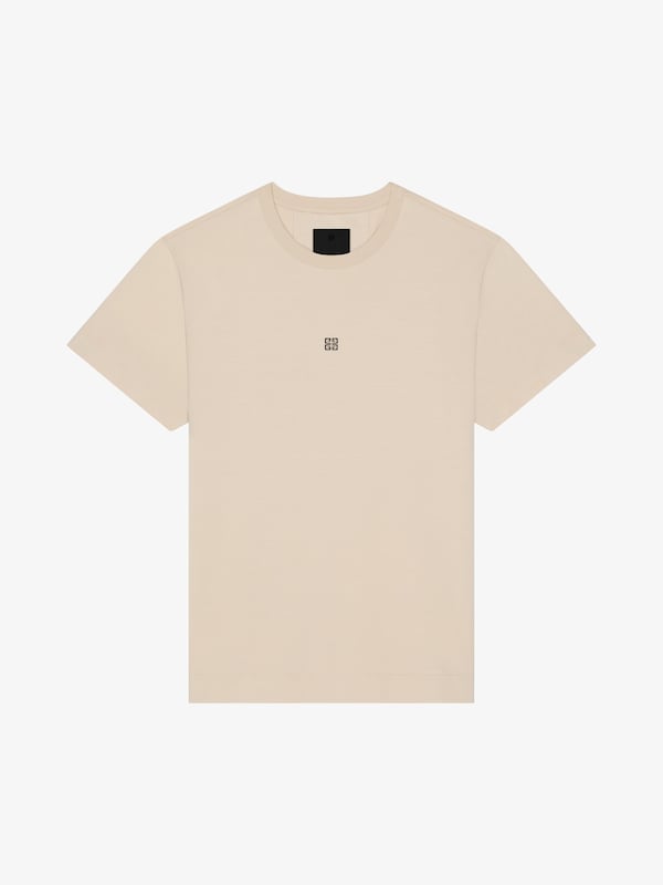 Givenchy Slim fit t-shirt in cotton with 4G embroidery Devoluciones gratuitas
