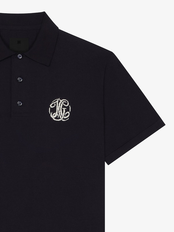Givenchy Polo in knit with HG jacquard 2025