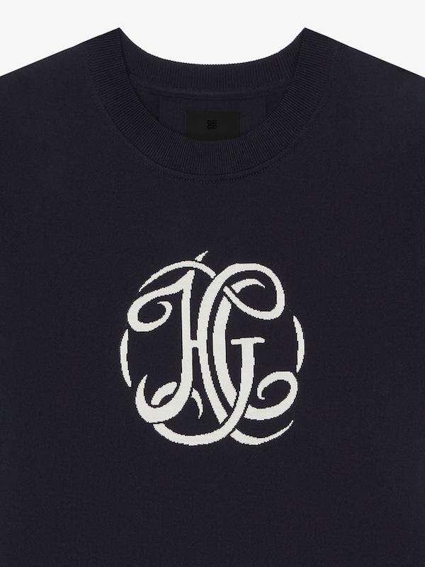 Givenchy T-shirt in knit with HG jacquard En línea