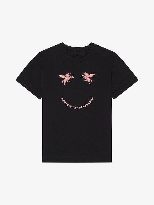 Givenchy T-shirt in cotton with unicorns embroidery Outlet online