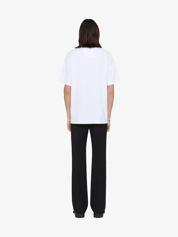 Givenchy T-shirt in cotton with HG embroidery Venta caliente