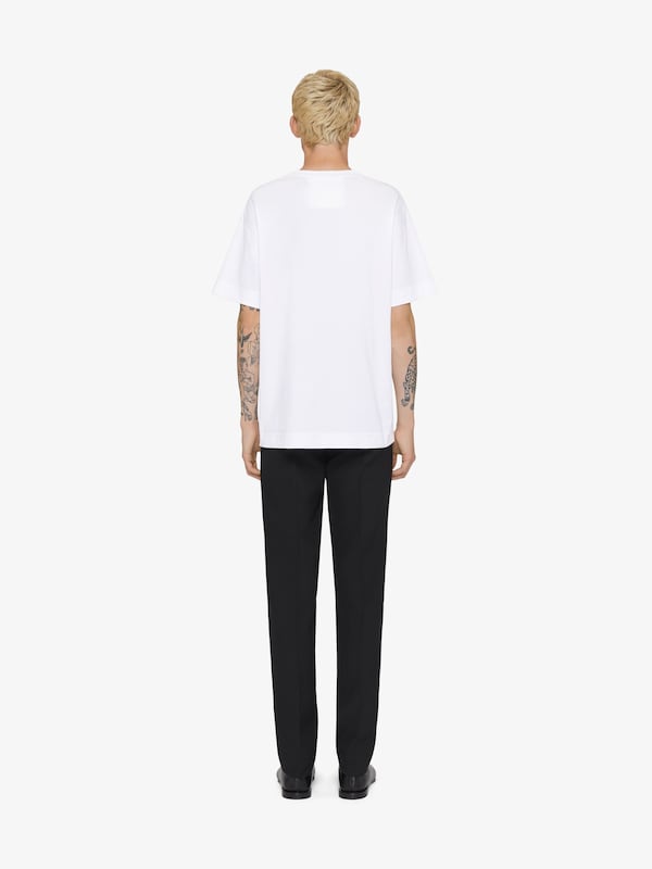 Givenchy T-shirt in cotton with chandelier and snake print Gran oferta