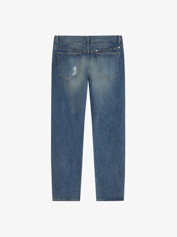 Givenchy Straight fit jeans in vintage destroyed denim Mejor oferta