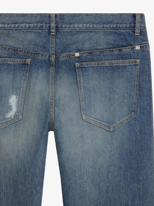 Givenchy Straight fit jeans in vintage destroyed denim Mejor oferta