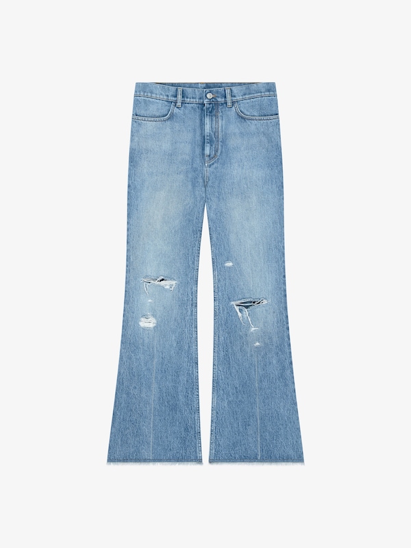 Givenchy Flare jeans in destroyed denim Rebajas top