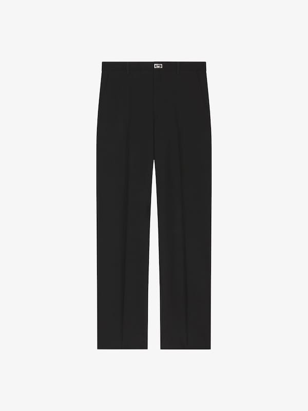 Givenchy Slim fit tailored pants in wool with 2G clip Envío gratis