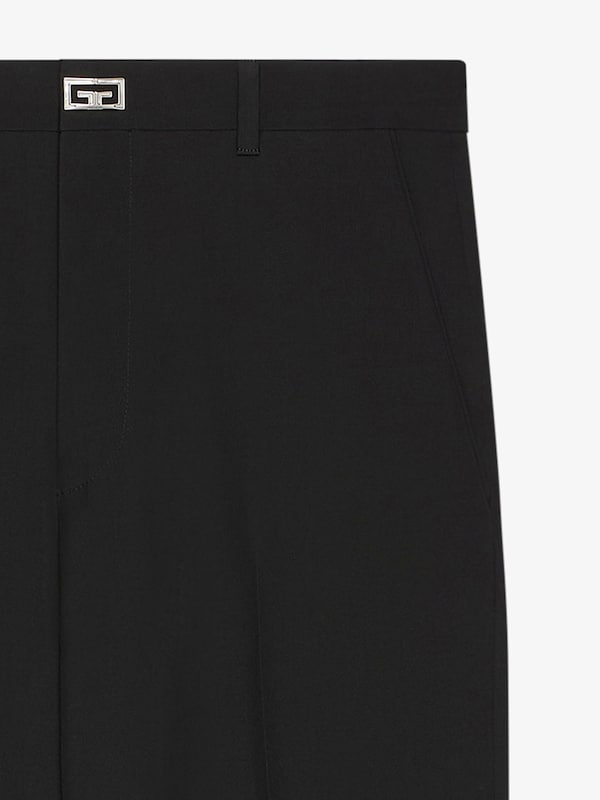 Givenchy Slim fit tailored pants in wool with 2G clip Envío gratis