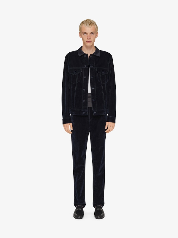 Givenchy Slim fit jeans in velvet flocked denim with satin bands Envío gratis