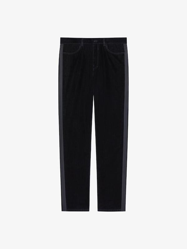Givenchy Slim fit jeans in velvet flocked denim with satin bands Envío gratis