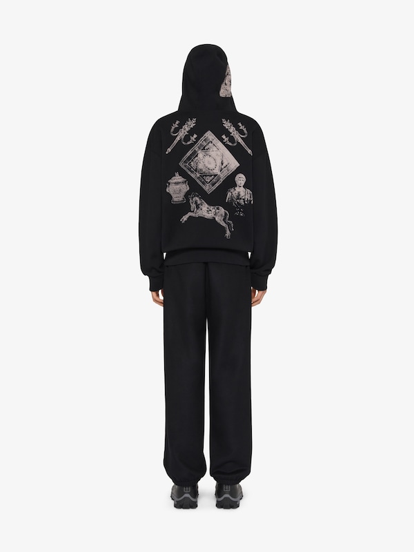 Givenchy Zipped hoodie in fleece with Hubert objects print Superdescuento