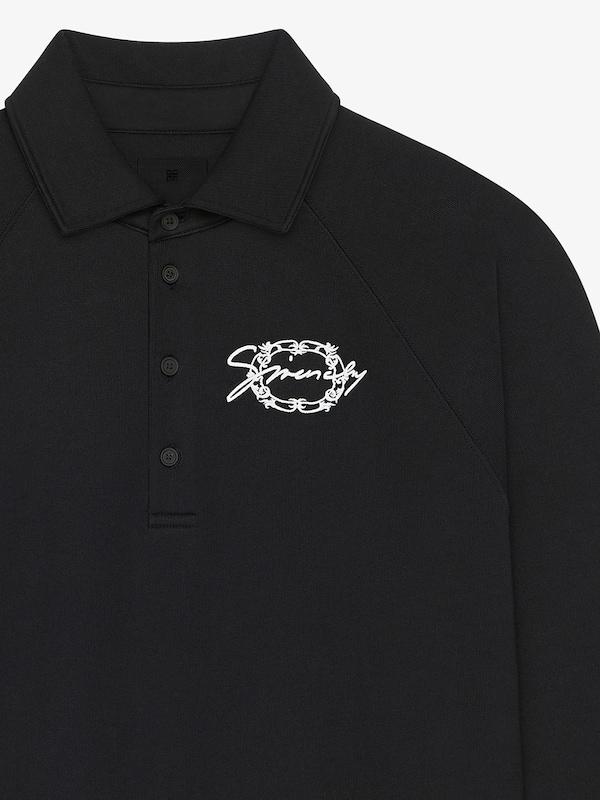 Givenchy Polo sweatshirt in fleece with GIVENCHY medallion Envío internacional gratuito
