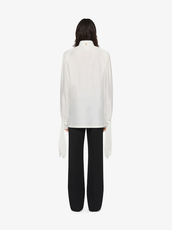 Givenchy Shirt in silk blend with lavalliere and HG embroidery Rebajas de fin de temporada