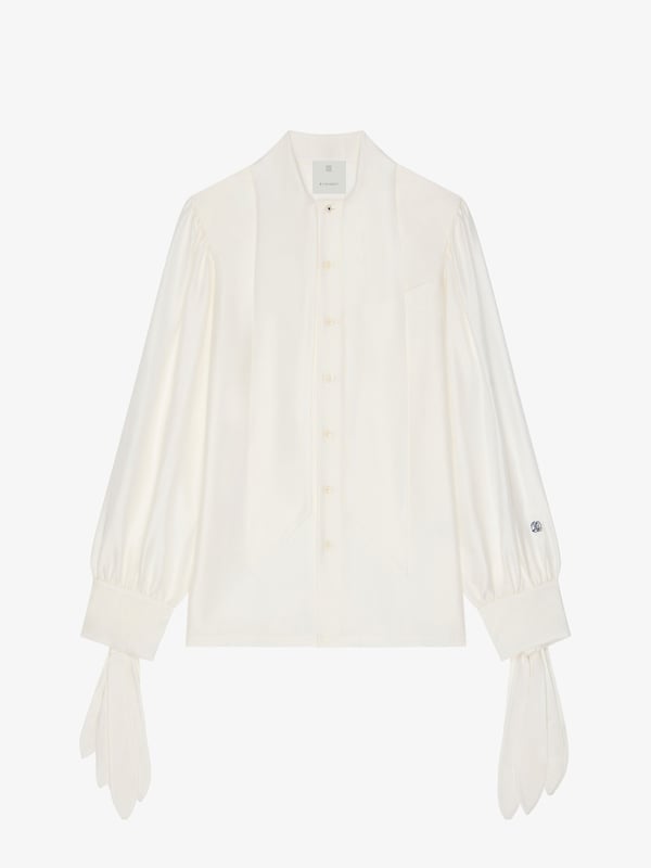 Givenchy Shirt in silk blend with lavalliere and HG embroidery Rebajas de fin de temporada