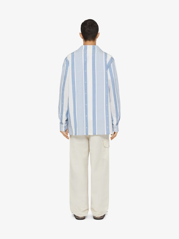 Givenchy Shirt in linen with 4G stripes Rebajas
